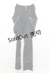 PEACE NOW / ピンストライプジップサルエルパンツ M ブラック O-25-01-13-065-PU-PA-IG-ZI