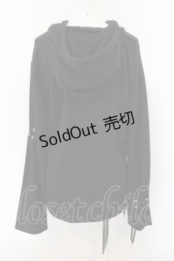 画像3: Drug Honey / レースアップパーカー  ブラック O-25-01-13-078-PU-TO-IG-ZT366