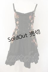 Victorian maiden / ローズスカラップジャンパースカート  クロ O-25-01-13-080-CL-OP-OW-OS