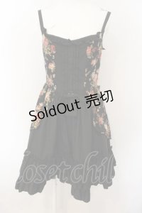 Victorian maiden / ローズスカラップジャンパースカート  クロ O-25-01-13-080-CL-OP-OW-OS