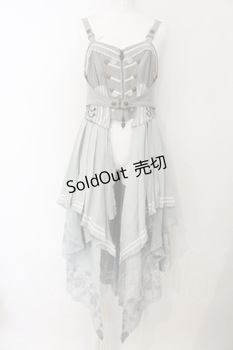 画像1: Ozz oneste / mysterious rose オーバースカート付きコルセット  ミントグレー O-25-01-13-083-OO-OP-IG-OS (1)