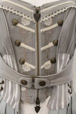 画像2: Ozz oneste / mysterious rose オーバースカート付きコルセット  ミントグレー O-25-01-13-083-OO-OP-IG-OS (2)