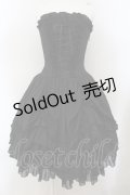 ATELIER PIERROT / バッスルコルセットワンピース（ちりめん）  ブラック O-25-01-13-010-EL-OP-IG-OS