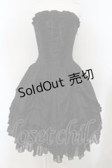 ATELIER PIERROT / バッスルコルセットワンピース（ちりめん）  ブラック O-25-01-13-010-EL-OP-IG-OS