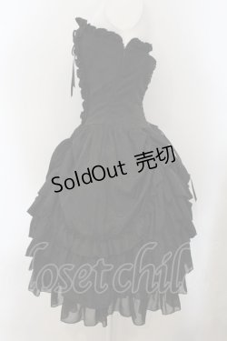 画像3: ATELIER PIERROT / バッスルコルセットワンピース（ちりめん）  ブラック O-25-01-13-010-EL-OP-IG-OS