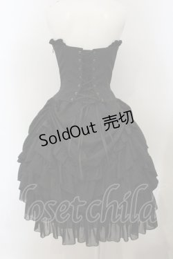 画像4: ATELIER PIERROT / バッスルコルセットワンピース（ちりめん）  ブラック O-25-01-13-010-EL-OP-IG-OS