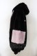 画像2: TRAVAS TOKYO / Drip Logo Faux Fur Hooodie  ブラック×パープル O-25-01-13-027-PU-CO-IG-ZT-C035 (2)