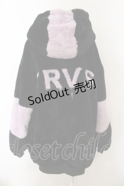 画像3: TRAVAS TOKYO / Drip Logo Faux Fur Hooodie  ブラック×パープル O-25-01-13-027-PU-CO-IG-ZT-C035