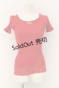 Katie / UNDER PRETTIES puff tee F アカ O-25-01-15-011-LO-TO-IG-OS