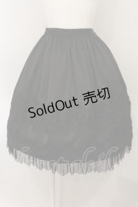 abilletage / nobleレースミディアムスカート  ブラック O-25-01-16-005-GO-SK-IG-ZI