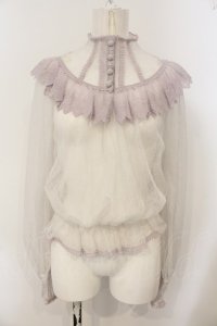 abilletage / レースフリルブラウス  ラベンダー O-25-01-16-011-GO-BL-IG-OS