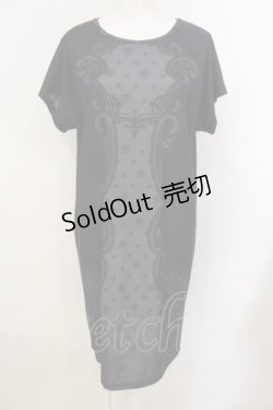 画像1: abilletage / Tシャツワンピース(black lace）  ブラック O-25-01-16-012-GO-OP-IG-OS
