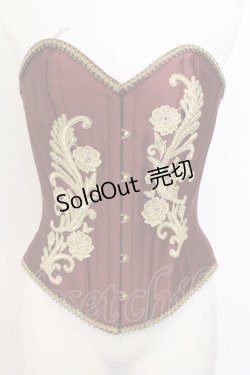 画像1: Baby Doll Tokyo / バストコルセット M ワイン O-25-01-16-018-LO-TO-IG-ZY