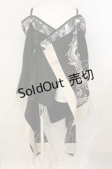 Qutie Frash / オフショル着物カーディガン  ブラック O-25-01-16-025-QU-JA-IG-OS