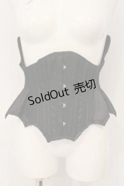 画像1: PureOne Corset Works / サテンコルセット  ブラック O-25-01-16-031-GO-TO-IG-ZY