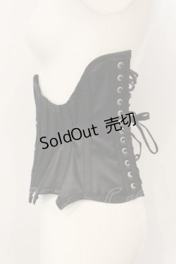 画像2: PureOne Corset Works / サテンコルセット  ブラック O-25-01-16-031-GO-TO-IG-ZY