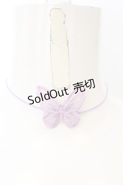 画像1: axes femme / レースワッペンチョーカー  ラベンダー O-25-05-30-1020-AX-AC-IG-ZT0610