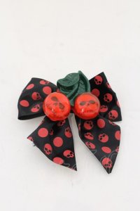 KREEP SVILLE666 / スカルチェリーリボンクリップ  レッド O-25-05-30-1100-PU-AC-IG-ZT394-F003