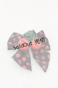 画像1: KREEP SVILLE666 / スカルチェリーリボンクリップ  レッド O-25-05-30-1100-PU-AC-IG-ZT394-F003