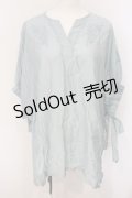 axes femme / 袖リボンドルマンチュニック F サックス O-25-01-18-041-AX-TO-IG-OS