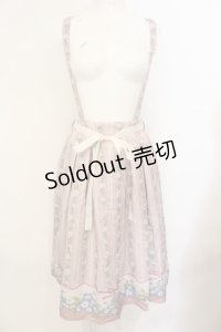 axes femme / ネモフィラ＆ポピー柄スカート M ピンクベージュ O-25-01-18-049-AX-SK-IG-ZY