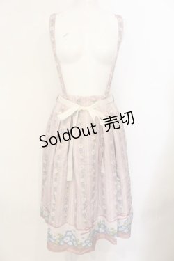 画像1: axes femme / ネモフィラ＆ポピー柄スカート M ピンクベージュ O-25-01-18-049-AX-SK-IG-ZY