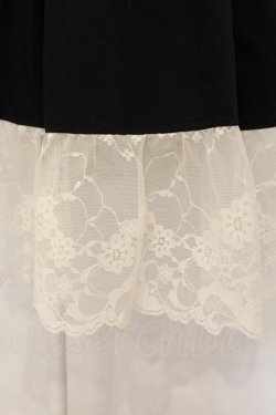 画像2: MARBLE / チュール付きレースインナースカート  ブラック×ホワイト O-25-01-18-008-GO-SK-IG-ZI