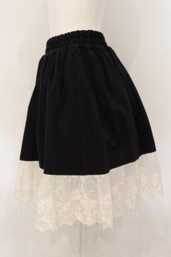 画像3: MARBLE / チュール付きレースインナースカート  ブラック×ホワイト O-25-01-18-008-GO-SK-IG-ZI