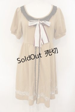 画像1: axes femme POETIQUE / 裾レース切替ニットチュニ  ブラウン O-25-01-18-014-AX-OP-IG-OS