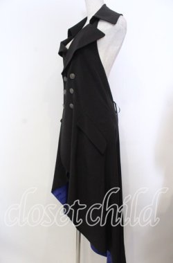 画像2: Moi-meme-Moitie / 後ろ編み上げ燕尾ジレ Man ブラック O-25-11-19-033-MO-JA-IG-OS