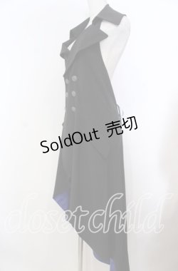 画像2: Moi-meme-Moitie / 後ろ編み上げ燕尾ジレ Man ブラック O-25-11-19-033-MO-JA-IG-OS