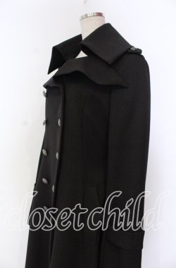 画像2: ATELIER BOZ / バーグマントレンチコート  ブラック O-25-11-19-035-EL-CO-IG-OS