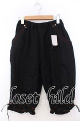 Deorart / ステッチハーフパンツ ｆ ブラック×レッド O-25-11-19-036-PU-PA-IG-ZT1211F