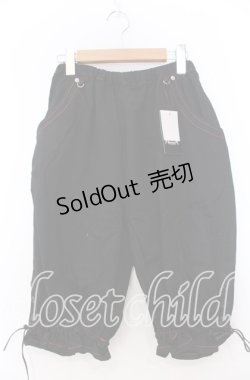 画像1: 【SALE】Deorart / ステッチハーフパンツ ｆ ブラック×レッド O-25-11-19-036-PU-PA-IG-ZT036