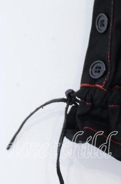 画像2: Deorart / ステッチハーフパンツ ｆ ブラック×レッド O-25-11-19-036-PU-PA-IG-OS