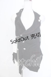 Deorart / ホルターネックベスト  ブラック O-25-11-19-037-PU-TO-IG-OS