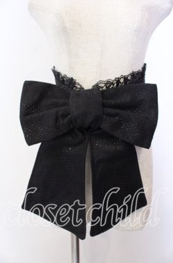 画像1: Qutie Frash / ラメリボン帯コルセット  ブラック O-25-11-19-040-QU-TO-IG-OS