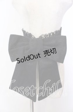 画像1: Qutie Frash / ラメリボン帯コルセット  ブラック O-25-11-19-040-QU-TO-IG-OS