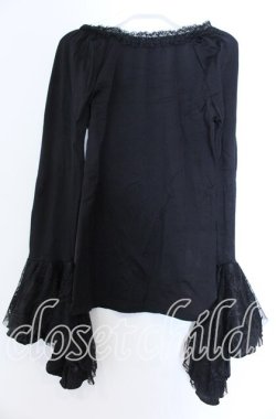 画像2: Qutie Frash / 異素材フリル姫袖カットソー  ブラック O-25-11-19-043-QU-TO-IG-OS