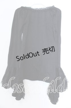 画像2: Qutie Frash / 異素材フリル姫袖カットソー  ブラック O-25-11-19-043-QU-TO-IG-OS