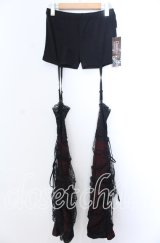 Qutie Frash / クモメッシュレッグウォーマー  ブラック×レッド O-25-11-19-044-QU-PA-IG-OS