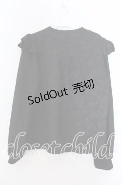 画像2: axes femme / チャイナ釦ジャカードブラウス F クロ O-25-11-19-048-AX-BL-OW-OS