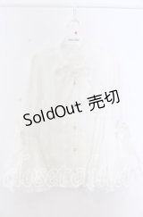 axes femme kawaii / 姫袖7分丈ブラウス M シロ O-25-11-19-049-AX-BL-OW-OS