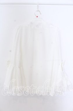 画像2: axes femme kawaii / 姫袖7分丈ブラウス M シロ O-25-11-19-049-AX-BL-OW-OS