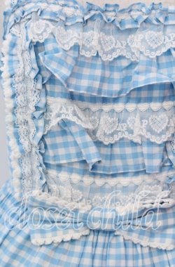 画像2: Angelic Pretty / Prettyフリルジャンパースカート（ギンガム）  サックス O-25-11-19-010-AP-OP-IG-OS