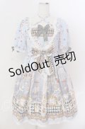 BABY,THE STARS SHINE BRIGHT / Alice in the Crystal Palace柄ワンピース  サックス O-25-11-19-011-BA-OP-OW-OS