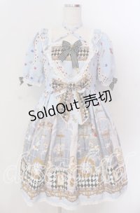 BABY,THE STARS SHINE BRIGHT / Alice in the Crystal Palace柄ワンピース  サックス O-25-11-19-011-BA-OP-OW-OS