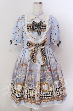 画像1: BABY,THE STARS SHINE BRIGHT / Alice in the Crystal Palace柄ワンピース  サックス O-25-11-19-011-BA-OP-OW-OS