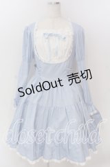 metamorphose / 胸切りかえティアードワンピース  サックス O-25-11-19-012-ME-OP-IG-OS