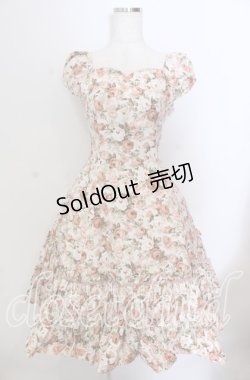 画像1: Mary Magdalene / エグランティーヌワンピース  生成り×ピンク O-25-11-19-013-CL-OP-IG-OS